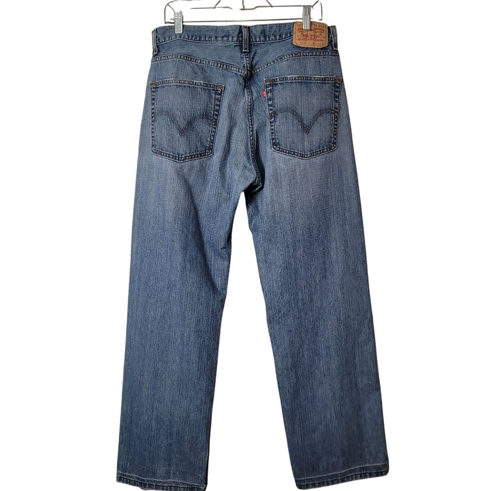 Levis Loose Straight Jeans W34/L32 Mens Denim 100% Cotton Blue - Picture 8 of 10